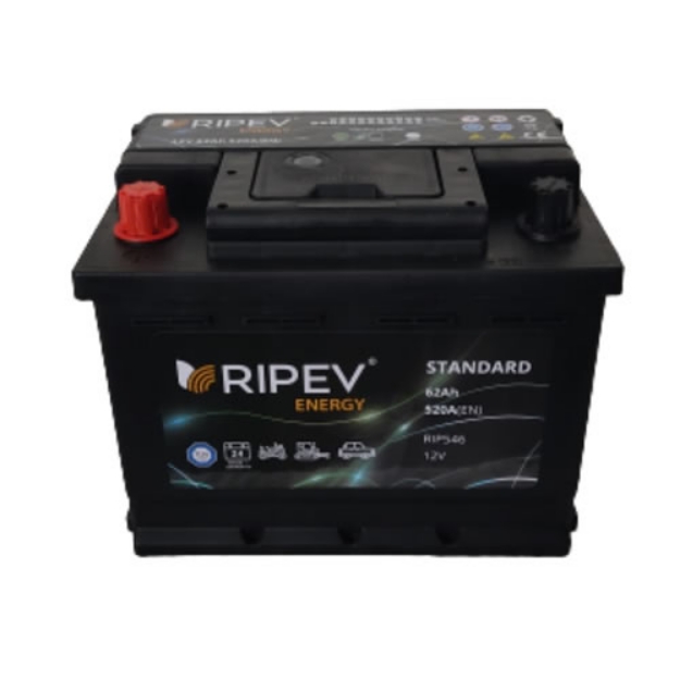 Picture of BATTERY RIPEV ENERGY 62Ah E 12V 240X175X190			