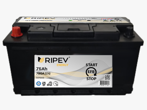 Imagen de Batería EFB Start-Stop RIPEV - 75Ah Positivo Derecho