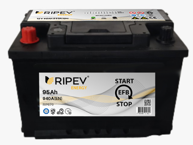 Imagem de BATERIA RIPEV ENERGY EFB START-STOP 95AH